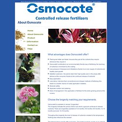 About Osmocote Controlled Release Fertilizer - Fertilizers - Fertilizer supply companies - Wholesale Nurseries Suppliers - plant nutrition