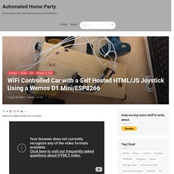 WiFi Controlled Car with a Self Hosted HTML/JS Joystick Using a Wemos D1 Mini/ESP8266