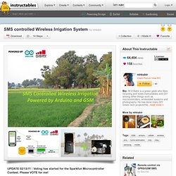 SMS controlled Wireless Irrigation System