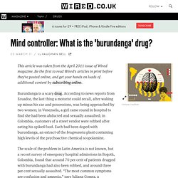 Mind controller: What is the 'burundanga' drug?