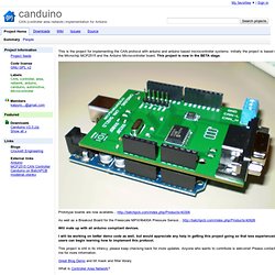 canduino - CAN (controller area network) implementation for Arduino
