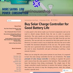 Buy Solar Charge Controller for Good Battery Life – Luminouseshop