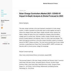 Solar Charge Controllers Market 2021: COVID-19 Impact In-Depth Analysis & Global Forecast to 2023