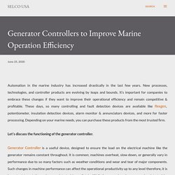 Generator Controllers to Improve Marine Operation Efficiency