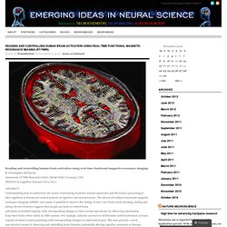 Reading and controlling human brain activation using real-time functional magnetic resonance imaging (rt-fMRI) « Emerging Ideas in Neural Science