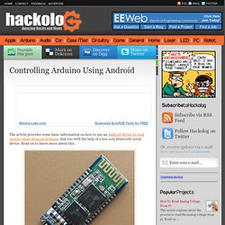 Controlling Arduino Using Android