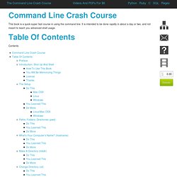 The Command Line Crash Course Controlling Your Computer From The Terminal