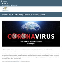 Role of HR in Controlling COVID-19 at Work place - Procure HR