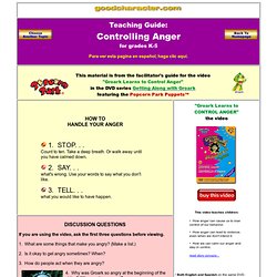 Controlling Anger - Managing Anger - Getting Along - Lesson Plans - Elementary