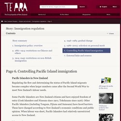 Controlling Pacific Island immigration