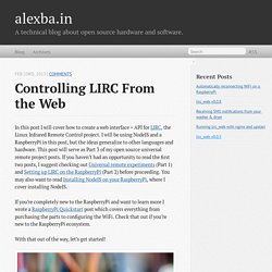 Controlling LIRC from the web - alexba.in