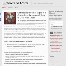 Controlling People: The Signs & How to Deal with a Controlling Person