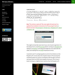 Controlling an Arduino from Raspberry Pi using Processing