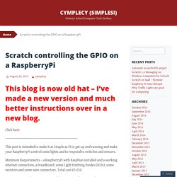Scratch controlling the GPIO on a RaspberryPi