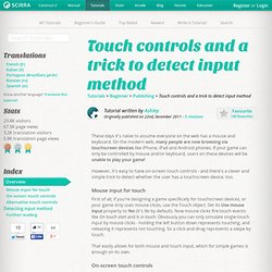 Touch controls and a trick to detect input method