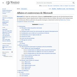 Affaires et controverses de Microsoft