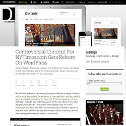 Controversial Concept For NYTimes.com Gets Reborn On WordPress