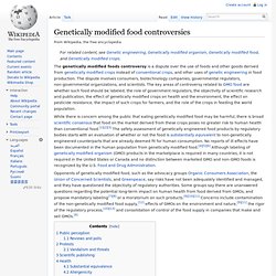 Genetically modified food controversies