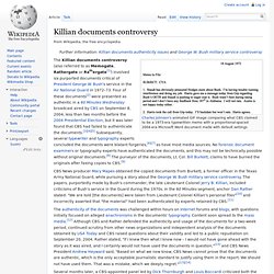 Killian documents controversy