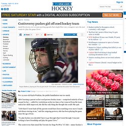 iPhone : Controversy pushes girl off coed hockey team