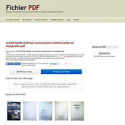 LLOYD KAHN Habitats contructions traditionnelles et marginales.pdf