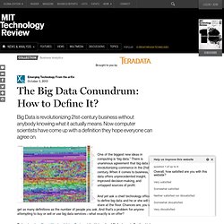 The Big Data Conundrum: How to Define It?