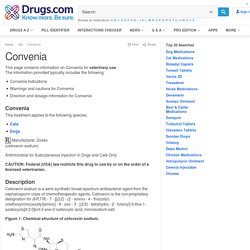 Convenia for Animal Use - Drugs.com