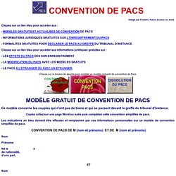 CONVENTION DE PACS