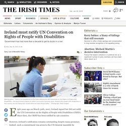 Ireland must ratify UN Convention on Rights of People with Disabilities