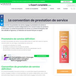 La convention de prestation de service