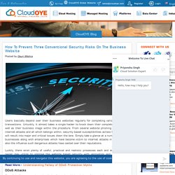 How To Prevent Three Conventional Security Risks On The Business Website