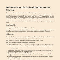 Code Conventions JavaScript