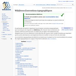 Wikilivres:Conventions typographiques
