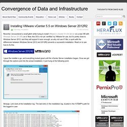Installing VMware vCenter 5.5 on Windows Server 2012R2