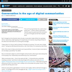 Conversation in the age of digital communication