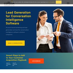 Lead Generation for Conversation Intelligence Software Solutions