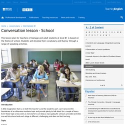 Conversation lesson - School