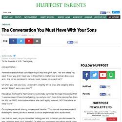The Conversation You Must Have With Your Sons