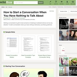 How to Start a Conversation When You Have Nothing to Talk About (with Examples)
