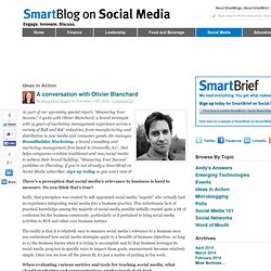 SmartBlog On Social Media » A conversation with Olivier Blanchar