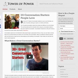 101 Conversation Starters People Love - StumbleUpon