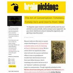 The Art of Conversation: Timeless, Timely Do’s and Don’ts from 1866