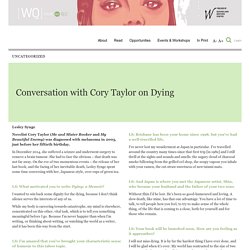 Conversation with Cory Taylor on Dying - WQ