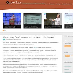 Why so many DevOps conversations focus on Deployment  - Blog - dev2ops - Solving Large Scale Web Operations and DevOps Problems