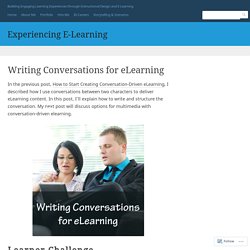 Writing Conversations for eLearning