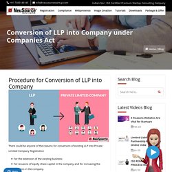 Conversion of LLP into Company under Companies Act