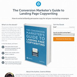 The Conversion Marketer's Guide to Landing Page Copywriting by Unbounce