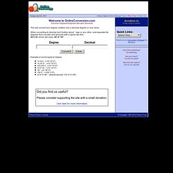 Conversión - Grados Decimales