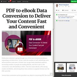 PDF to eBook Data Conversion to Deliver Your Content Fast and Convenient