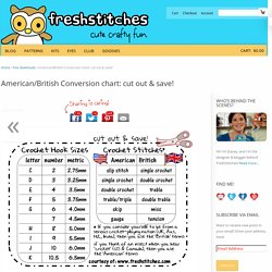 American/British Conversion chart: cut out & save!&
